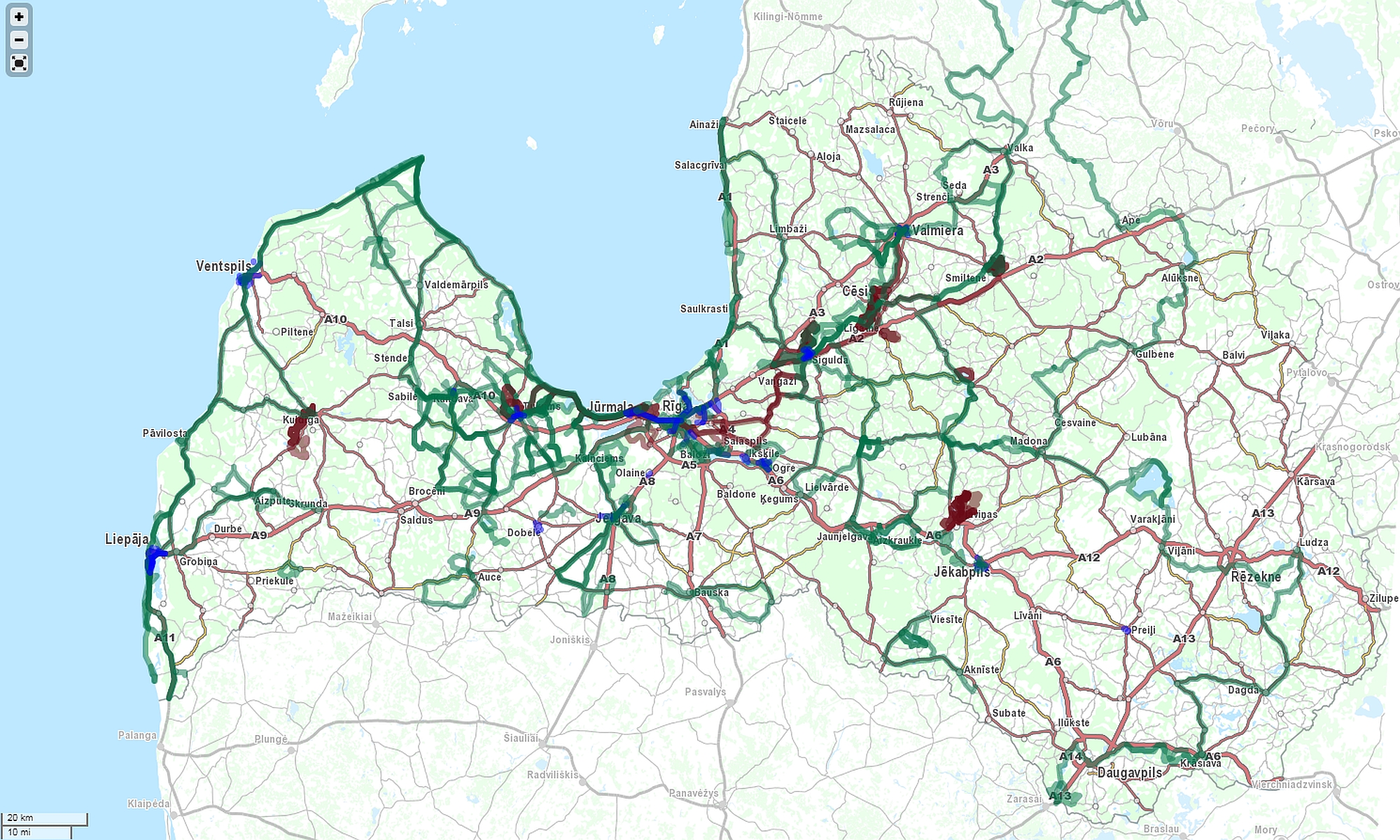 Latvijas Ritenbrauceju Apvienibas Online Velokarte